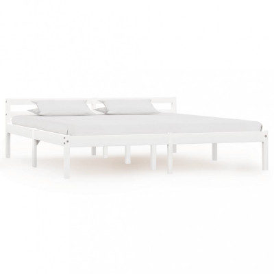 Cadru de pat, alb, 180 x 200 cm, lemn masiv de pin foto