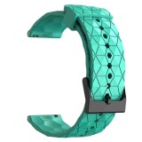 Curea din silicon compatibila cu Fitbit Versa 2, Telescoape QR, 22mm, Pearl Green