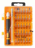 Set Surubelnita Precizie Tolsen 32 Bucati, CRV, Diverse Tipuri (SL, PH, PZ, Hex, TX), Cutie Organizata