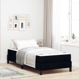 VidaXL Pat cu arcuri cu saltea Negru 100 x 200 cm țesătură 3398467