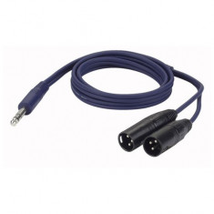 Cablu audio Jack 6.3 stereo la 2 XLR tata (3 poli, balansat), DAP Audio FL-36150-1.5m foto