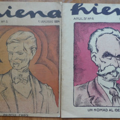 Revista Hiena, nr. 1 - 4, 1923, nr, 5, 1924, 5 numere