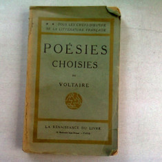 POESIES CHOISIES - VOLTAIRE (CARTE IN LIMBA FRANCEZA)