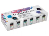 Vopsea efect imersie marmorata Magic Marble Marbling Metallic Kreul, 6 culori x 20 ml