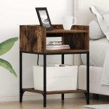 vidaXL Noptiere 2 pcs Stejar afumat 40 x 40 x 61 cm Lemn compozit