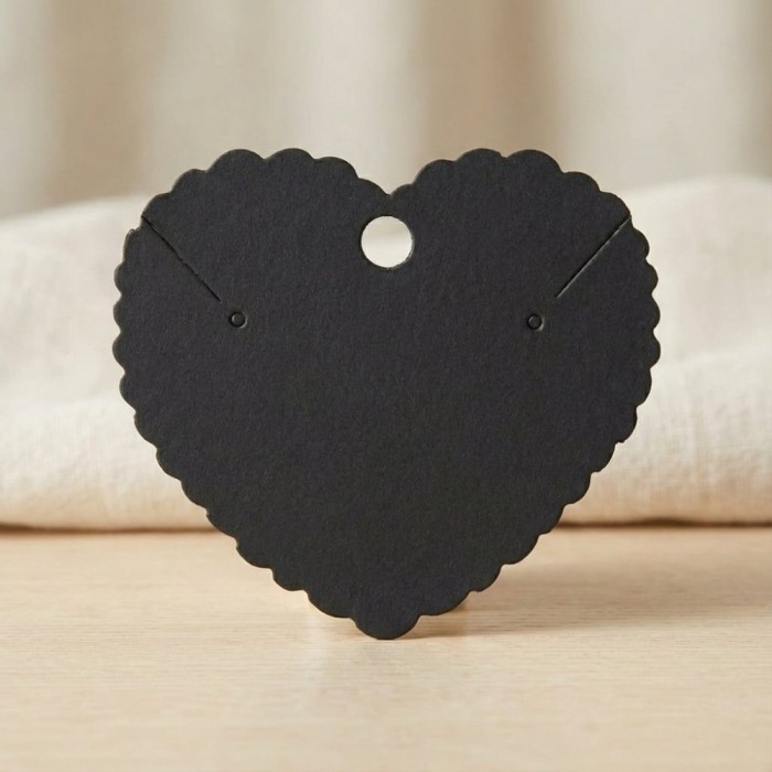 Set 50 suporturi negre pentru bijuterii - carton mat