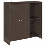vidaXL Dulap de depozitare cu raft cu ușă Maro 100 x 36 x 102 cm Ratan 4103822