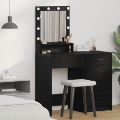 vidaXL Masă de toaletă Stejar negru 50 x 41 x 135 cm Lemn compozit