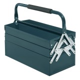 DURHAND Cutie de unelte Caseta de unelte Montaj Cufăr de unelte gol economisire spațiu cu 5 rafturi pliante stabil Oțel (SPCC) Verde &icirc;nchis 45 x 20 x