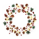 Instalatie LED de Craciun, 2m, alb cald, multicolor