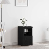 Dulap cu lumini LED, stejar negru, 41x37x67 cm