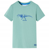 Tricou pentru copii, kaki deschis, 140, vidaXL
