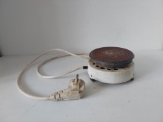 Plita electrica Resou electric / veche romneasca / Plita VOIAJ Model 30295, 230V / 50 Hz / 300W, Made in Romania, anii 80