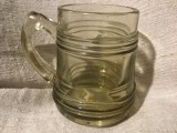 Arta / colectie - cana / halba vintage din sticla model deosebit mijlocul sec XX