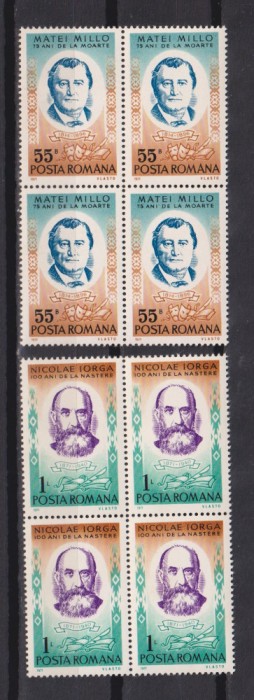 ANIVERSARI III M. MILLOSI N. IORGA LP.784 MNH