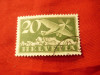 Timbru Elvetia 1925 - Aviatie , 20C verde stampilat