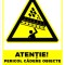 semn pentru atentie pericol cadere obiecte caramizi