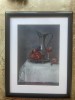 Tablou - natura statica cu carafa si mere, Carbune, Realism
