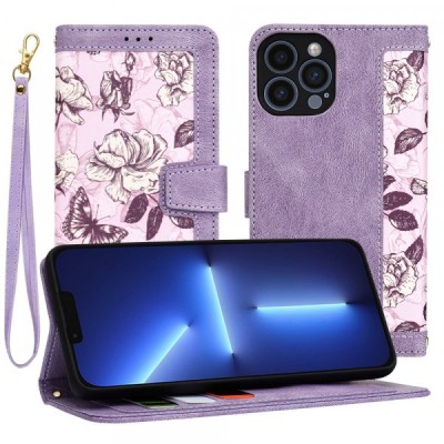Husa pentru Apple iPhone 13 Pro Max, Techsuit, FlipCraft, Mov foto