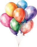 Cumpara ieftin Sticker decorativ, Baloane, Multicolor, 75 cm, 8441ST, Oem