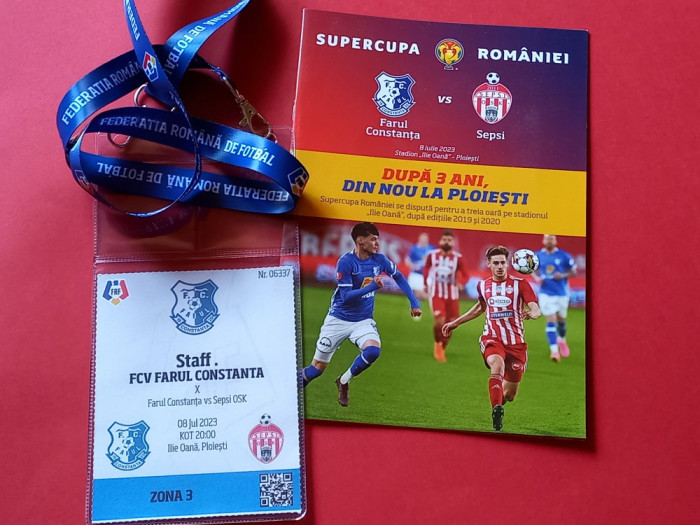 Program fotbal+acreditare Staff FARUL Constanta-SEPSI Sf.Gheorghe(Supercupa)