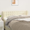 VidaXL Tăblie de pat cu aripioare crem 147x23x78/88 cm piele ecologică 3117236