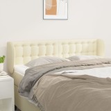 Cumpara ieftin Tăblie de pat cu aripioare crem 147x23x78/88 cm piele ecologică