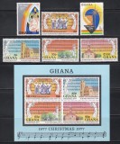 Ghana 1977 - Crăciun, Serie + Colita, MNH