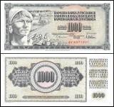Iugoslavia 1978 - 1000 dinara UNC
