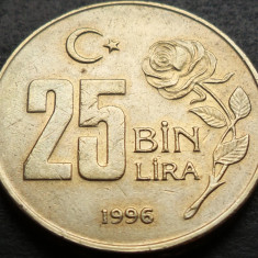 Moneda 25000 LIRE (25 BIN LIRA) - TURCIA, anul 1996 * cod 1139 A