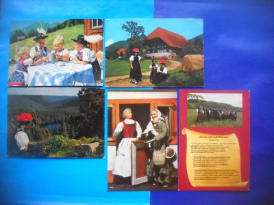 HOPCT LOT NR 1164 GERMANIA-COSTUME POPULARE- 5 CARTI POSTALE-CIRCULATE&amp;#039;&amp;#039; foto