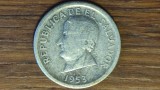 El Salvador -moneda de colectie argint 900- 25 centavos 1953 - an unic de batere, greu de gasit !
