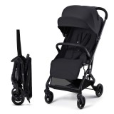 Carucior Sport Kinderkraft INDY3 Coal Black Usor Pliabil Compact Greutate 6.4kg De la Nastere