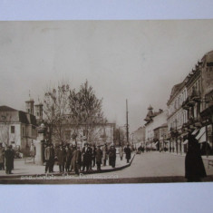 Carte poștala fotografie Galati:Strada Domneasca,magazinene,circulata 1933