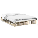 VidaXL Cadru de pat, stejar sonoma, 160x200 cm, lemn prelucrat