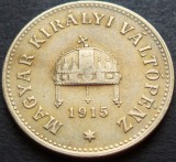 Cumpara ieftin Moneda istorica 10 FILLER - UNGARIA / AUSTRO-UNGARIA, anul 1915 * cod 2995, Europa