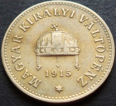 Moneda istorica 10 FILLER - UNGARIA / AUSTRO-UNGARIA, anul 1915 * cod 2995