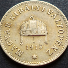 Moneda istorica 10 FILLER - UNGARIA / AUSTRO-UNGARIA, anul 1915 * cod 2995