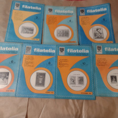 FILATELIA - REVISTA FILATELISTILOR DIN R.S.R., Anul 1978, Nr.3,4,5,6,8,10,11.