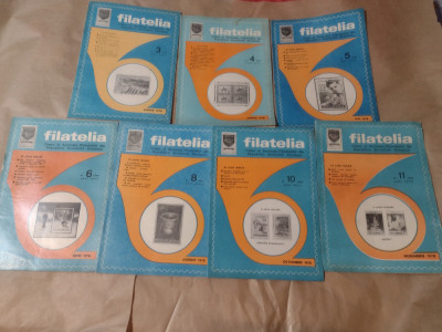 FILATELIA - REVISTA FILATELISTILOR DIN R.S.R., Anul 1978, Nr.3,4,5,6,8,10,11. foto