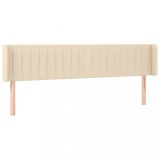 Cumpara ieftin Tablie de pat cu aripioare crem 163x16x78/88 cm textil