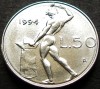 Moneda 50 LIRE - ITALIA, anul 1994 *cod 894 = modelul mic, Europa
