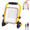 Proiector Led Portabil Reincarcabil, Usb, IP65, 50W, 360&deg;,10000mAh, 6500K, Aluminum, Black/Yellow