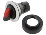 Comutator rotativ 22mm, IP65, roșu