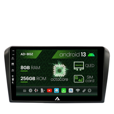 Navigatie Mazda 3 (2003-2009), Android 13, Z-Octacore 8GB RAM + 256GB ROM, 9 Inch - AD-BGZ9008+AD-BGRKIT322 foto