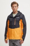 Columbia geaca de ploaie Pouring Adventure barbati, culoarea negru, 2117171