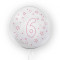 Balon transparent, 45 cm - cifra 6, fete - TUBAN