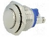 Intrerupator Antivandal ONPOW GQ16H-10/S, &Oslash;16mm, OFF-(ON), SPST-NO, Inox, IP65