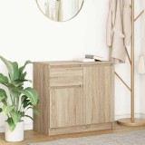 VidaXL Bufetă cu sertar Stejar Sonoma 71x35x65 cm Lemn prelucrat