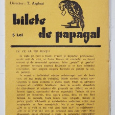 BILETE DE PAPAGAL , REVISTA , DIRECTOR TUDOR ARGHEZI , NR. 28 , VOLUMUL III , ANII '37 - ' 38